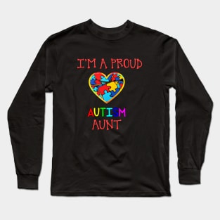 Proud Autism Aunt Long Sleeve T-Shirt